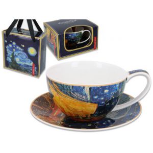 Filiżanka Carmani 360ml ze spodkiem - V. van Gogh, Tarasy kawiarni nocą